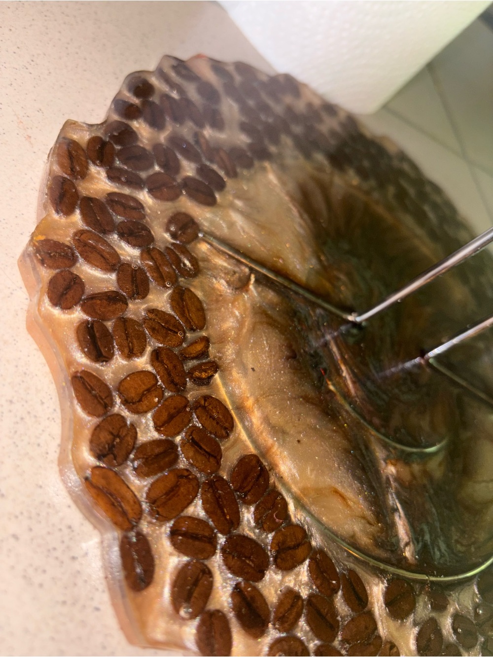 Resin Coffee Bean Decorative Tray